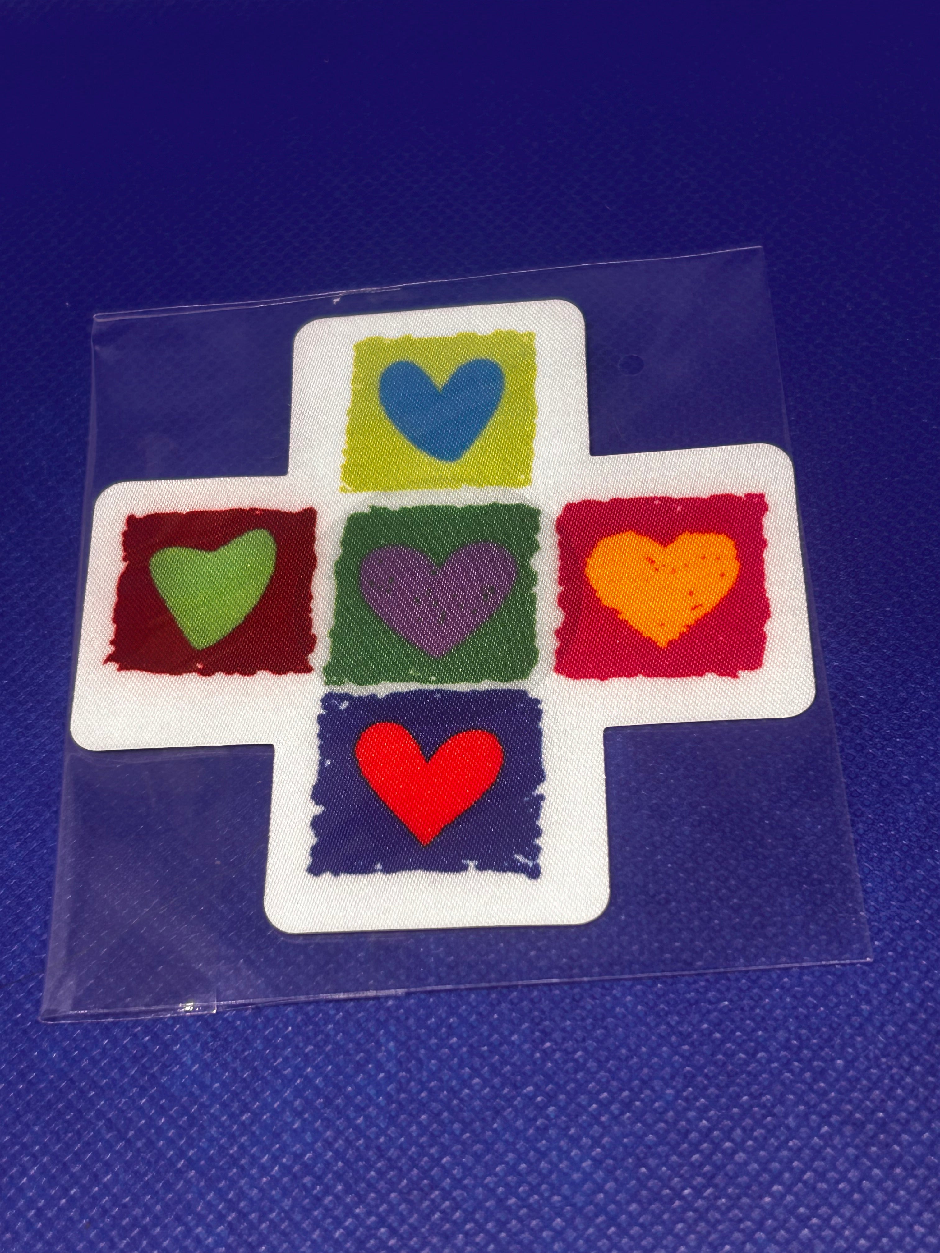 Rainbow Hearts Cross Pasties
