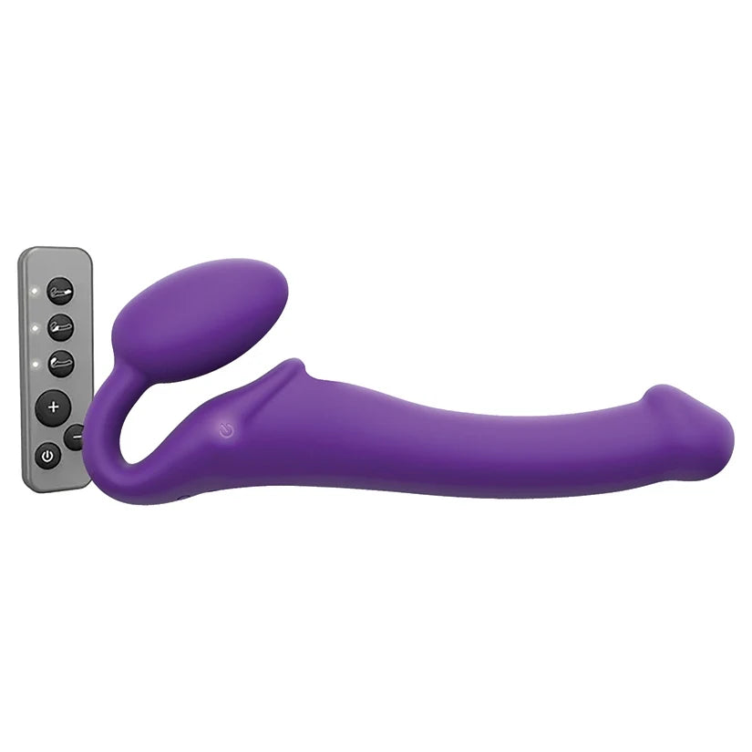 Strap On Me Vibrating Bendable Strap on-Purple M